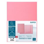 Paquet de 50 chemises 2 rabats SUPER 210 - 24x32cm Rose EXACOMPTA