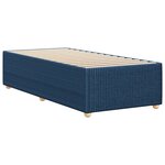 vidaXL Cadre de lit Bleu 90x190 cm Tissu