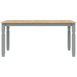 vidaXL Table à manger Corona gris 160x80x75 cm bois massif de pin