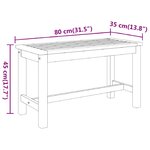 vidaXL Banc de jardin 80x35x45 cm bois massif d'acacia