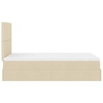 vidaXL Cadre de lit ottoman avec matelas crème 120x200cm tissu