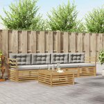 vidaXL Ensemble de canapés d'extérieur 5 pc Blanc et gris clair