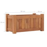 vidaXL Lit surélevé 50x25x25 cm Bois de teck solide