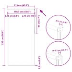 vidaXL Store enrouleur occultant café 115x230cm largeur du tissu