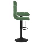vidaXL Tabourets de bar lot de 2 vert foncé velours