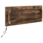 vidaXL Miroir de salle de bain LED Chêne fumé 90x8 5x37 cm Bois d'ingénierie