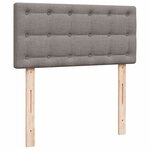 vidaXL Sommier à lattes de lit avec matelas Taupe 80x200 cm Tissu