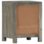 vidaXL Table de chevet Gris 40x30x50 cm Bois de manguier massif