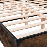 vidaXL Cadre de lit sans matelas chêne fumé 150x200 cm