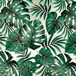vidaXL Coussin de canapé d'extérieur 3 Pièces Motif feuille Polyester