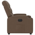 vidaXL Fauteuil inclinable électrique Marron Tissu