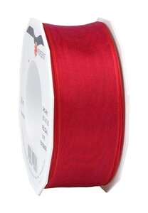 Organza four seasons 25-m-rouleau 40 mm  framboise laitonné