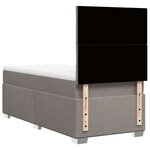 vidaXL Sommier à lattes de lit avec matelas Taupe 90x200 cm Tissu