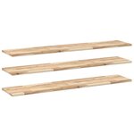 vidaXL Étagères flottantes 3 Pièces 140x30x2 cm acacia massif non traité