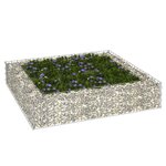 vidaXL Lit surélevé à gabion Acier galvanisé 100x100x20 cm