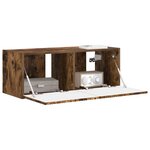 vidaXL Meuble TV mural Chêne fumé 60 x 31 x 29.5 cm Bois d'ingénierie