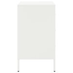 vidaXL Table de chevet blanc 36x39x68 cm acier laminé à froid