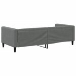 vidaXL Lit de repos sans matelas gris foncé 90x190 cm tissu