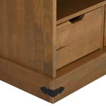 vidaXL Meuble TV HALDEN avec porte coulissante 110x40x60cm bois massif