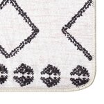 vidaXL Tapis lavable antidérapant 190x300 cm noir et blanc