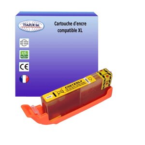 Cartouche compatible avec Canon Pixma TR7500, TR7550, TR8500, TR8550, TS6100, TS6150 remplace Canon CLI-581 XL Jaune - T3AZUR