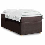 vidaXL Sommier à lattes de lit avec matelas Marron foncé 90x200 cm