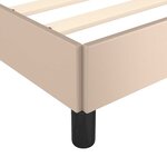 vidaXL Cadre de lit avec tête de lit sans matelas cappuccino 90x200 cm