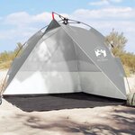 vidaXL Tente de plage gris libération rapide imperméable