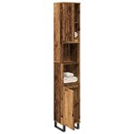 vidaXL Armoire de salle de bain vieux bois 30x30x190cm bois ingénierie
