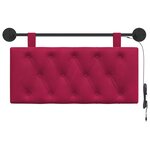 vidaXL Tête de lit suspendue Bordeaux Velours