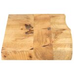 vidaXL Dessus de table 100x20x3 8cm bord vif bois massif manguier brut