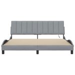vidaXL Cadre de lit sans matelas gris clair 180x200 cm tissu