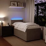 vidaXL Sommier à lattes de lit et matelas Gris clair 80x200 cm Velours