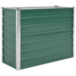 vidaXL Lit surélevé de jardin Acier galvanisé 100x40x77 cm Vert