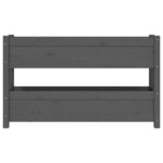 vidaXL Jardinière Gris 112x25x66 cm Bois massif de pin