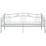 vidaXL Cadre de canapé-lit sans matelas gris métal 90x200 cm