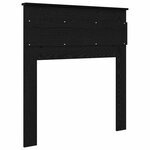 vidaXL Tête de lit Chêne noir 80 cm Bois d'ingénierie