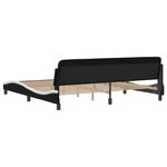 vidaXL Cadre de lit sans matelas noir et blanc 200x200 cm similicuir
