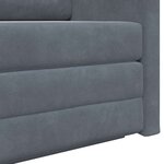 vidaXL Canapé-Lit Gris foncé 124 x 204 x 61 cm Velours
