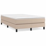 vidaXL Sommier à lattes de lit matelas cappuccino 120x190cm similicuir