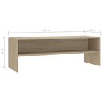 vidaXL Meuble TV Chêne sonoma 120x40x40 cm Bois d'ingénierie