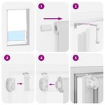 vidaXL Store enrouleur de douche 140x240 cm largeur du tissu 136 cm