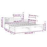 vidaXL Lit coulissant Blanc 2x(90x200) cm Bois de pin massif