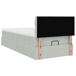 vidaXL Cadre de lit ottoman avec matelas gris clair 80x200 cm velours