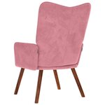 vidaXL Chaise de relaxation Rose Velours