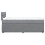 vidaXL Sommier à lattes de lit et matelas Gris clair 90x190 cm Tissu