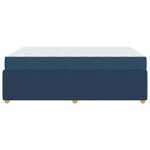 vidaXL Cadre de lit avec matelas Bleu 140 x 200 cm tissu