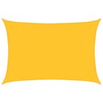 vidaXL Voile d'ombrage 160 g/m² rectangulaire jaune 5x7 m PEHD