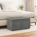 vidaXL Tabouret Gris foncé 81 x 41 x 40 cm Velours et Bois Composite
