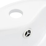 vidaXL Lavabo avec trop-plein 36x13 cm Céramique Blanc